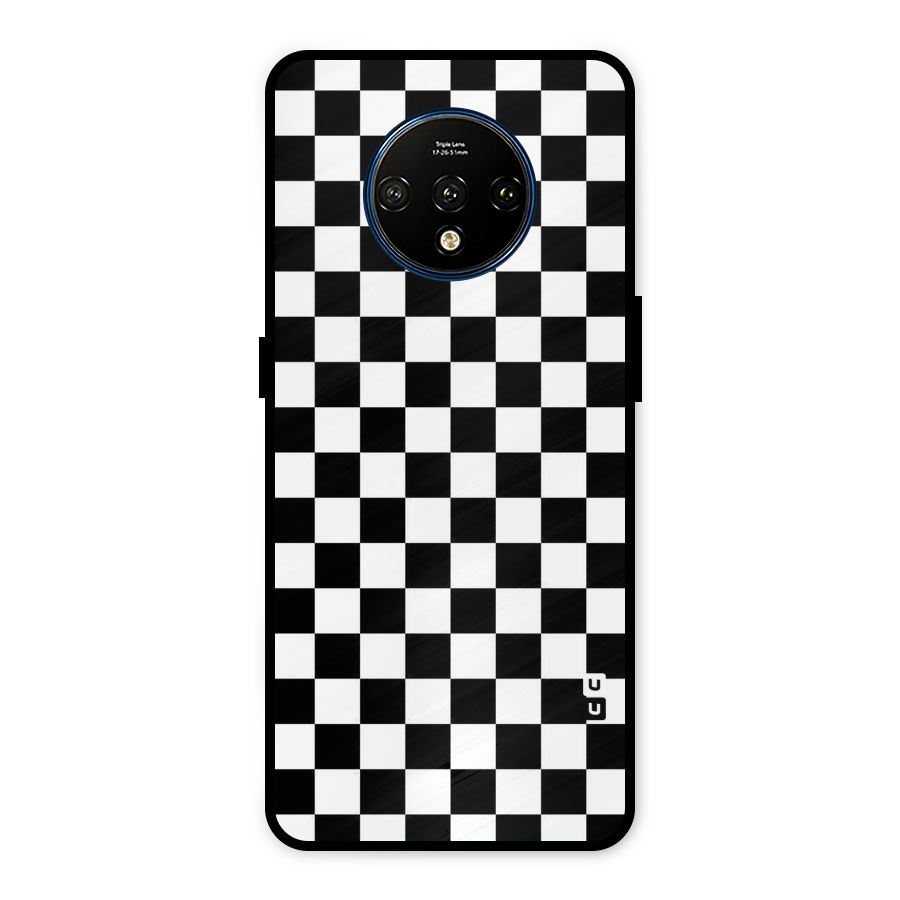 Checkerboard Metal Back Case for OnePlus 7T