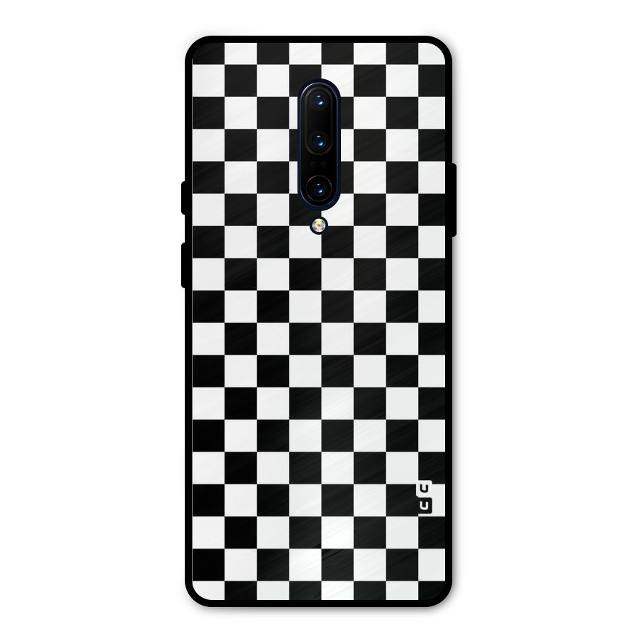 Checkerboard Metal Back Case for OnePlus 7 Pro