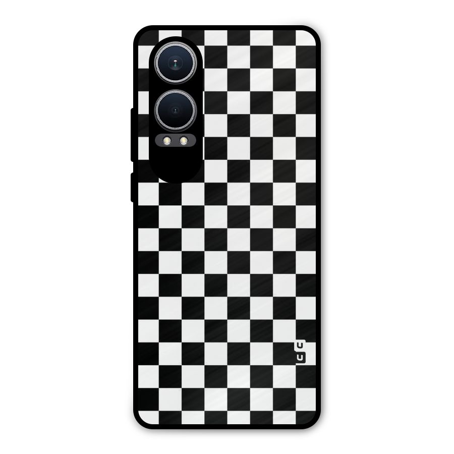 Checkerboard Metal Back Case for OnePlus Nord CE4 Lite