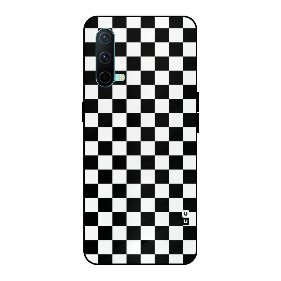 Checkerboard Metal Back Case for OnePlus Nord CE 5G