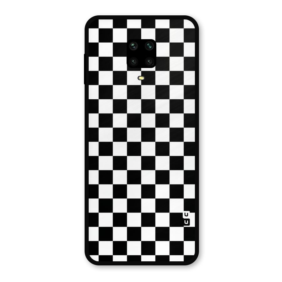Checkerboard Metal Back Case for Poco M2 Pro