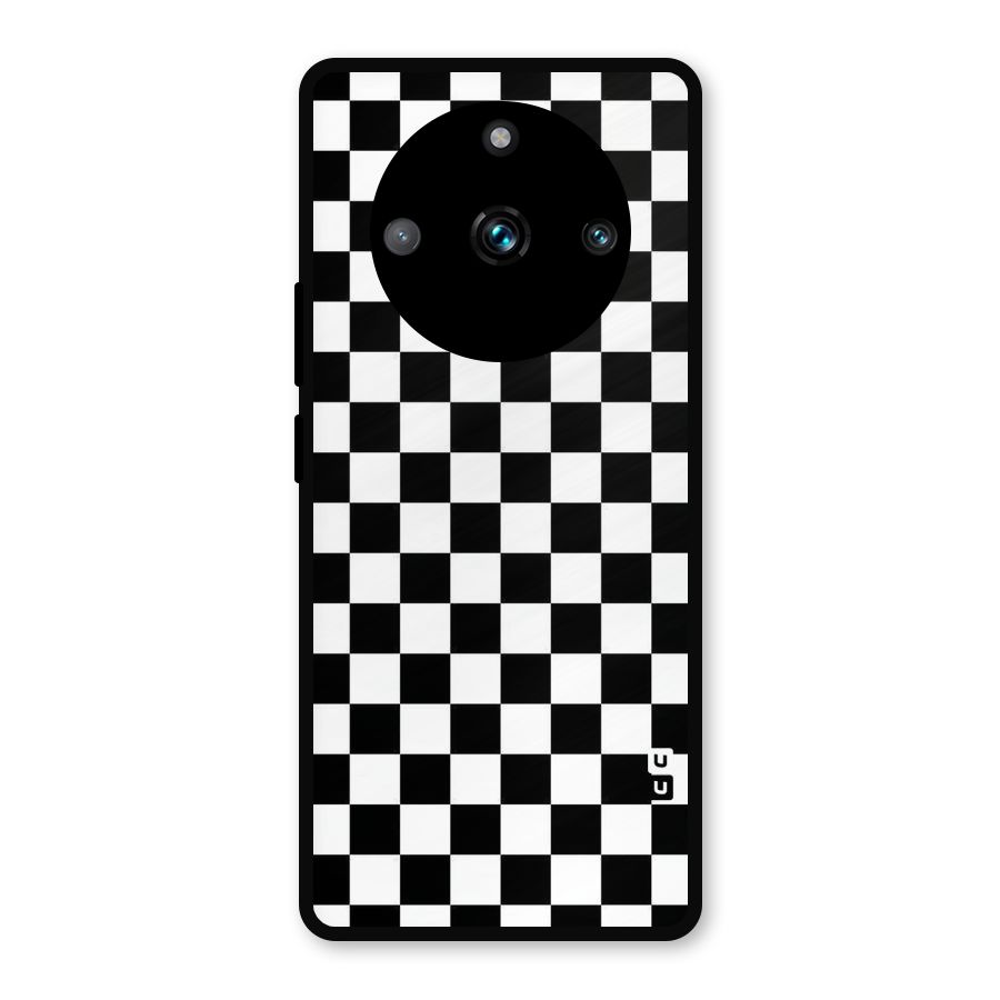 Checkerboard Metal Back Case for Realme 11 Pro