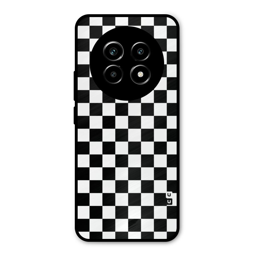 Checkerboard Metal Back Case for Realme 14 Pro Lite