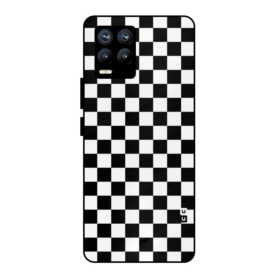 Checkerboard Metal Back Case for Realme 8 Pro