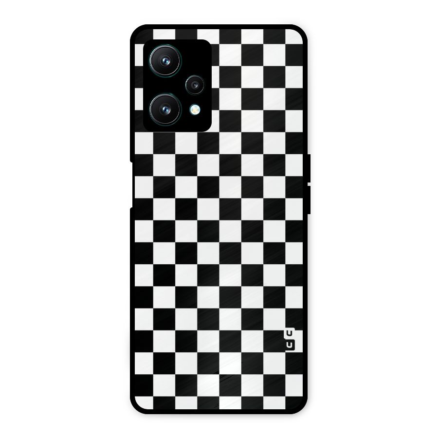 Checkerboard Metal Back Case for Realme 9 Pro 5G