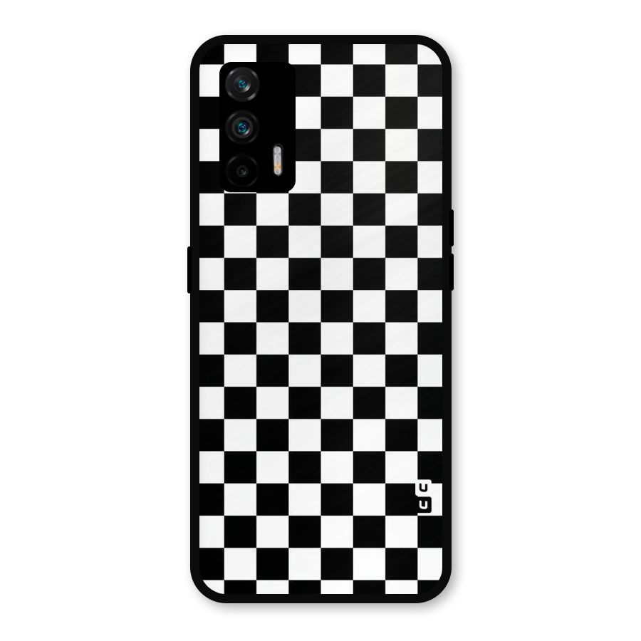Checkerboard Metal Back Case for Realme GT 5G