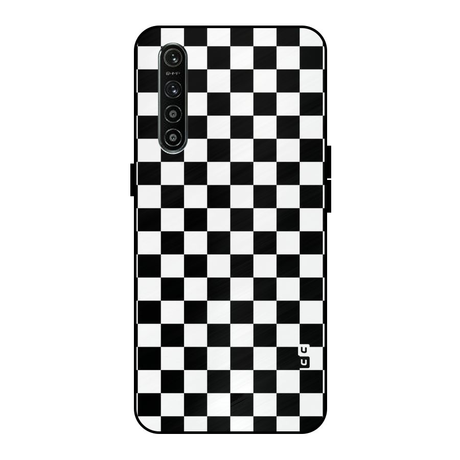 Checkerboard Metal Back Case for Realme XT