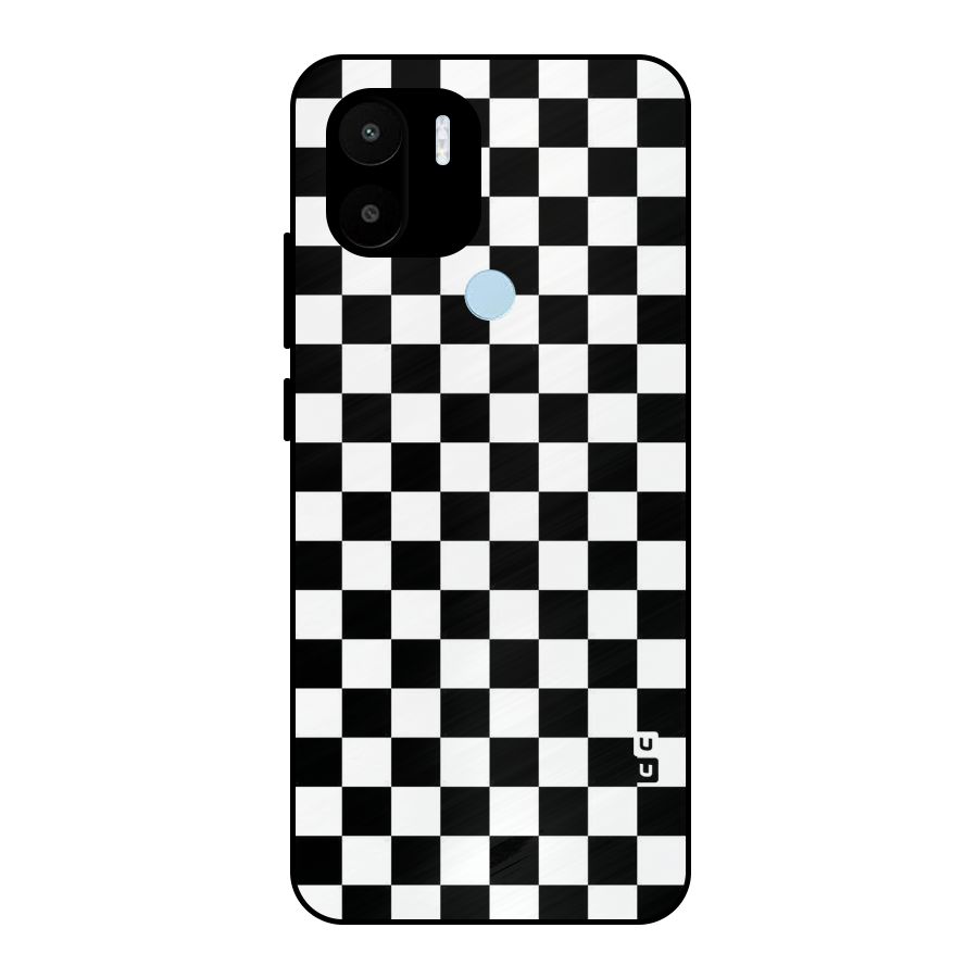 Checkerboard Metal Back Case for Redmi A2+