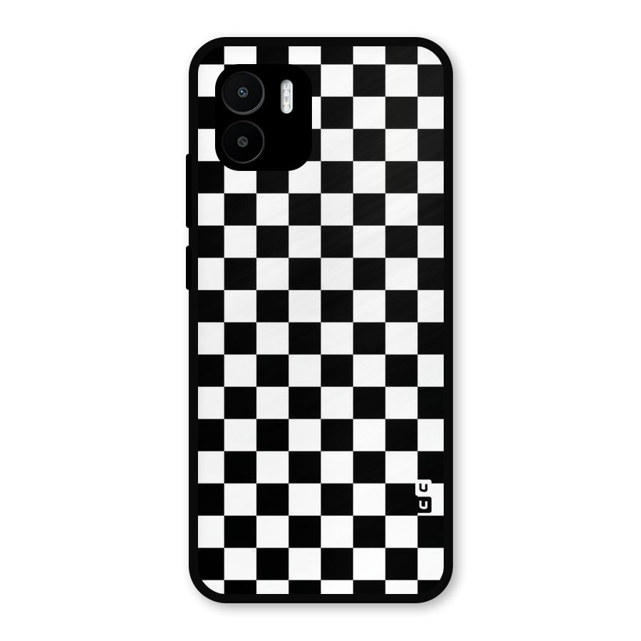 Checkerboard Metal Back Case for Redmi A2