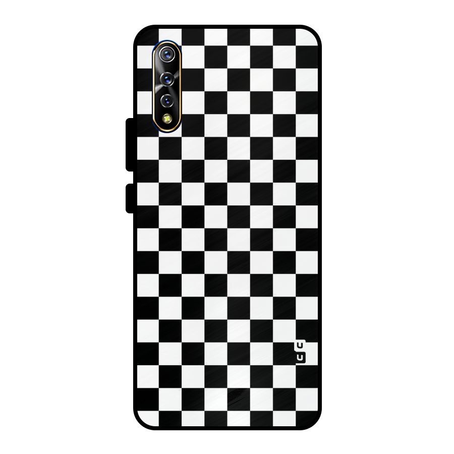 Checkerboard Metal Back Case for Vivo S1