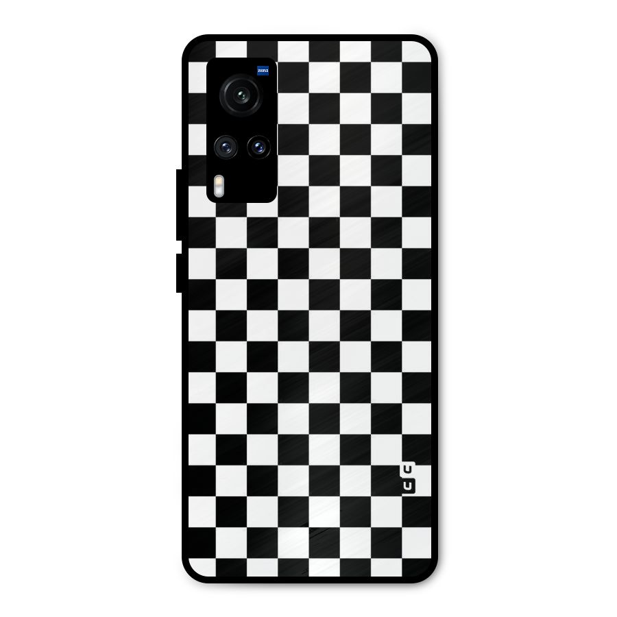 Checkerboard Metal Back Case for Vivo X60