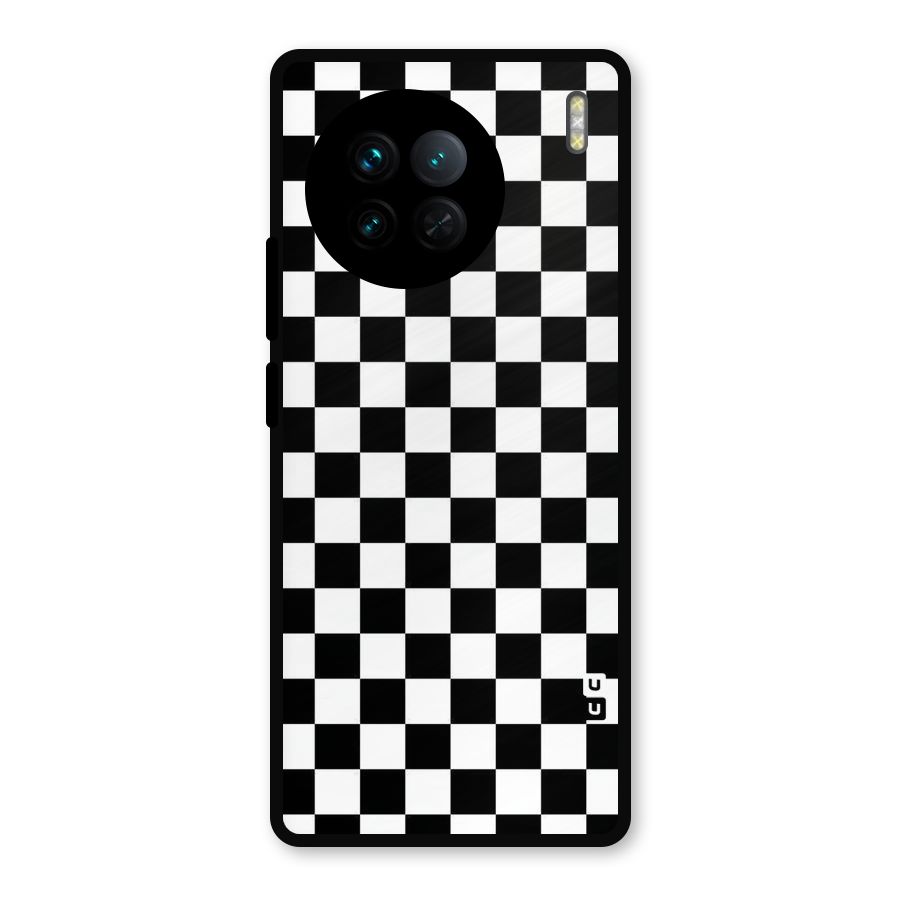 Checkerboard Metal Back Case for Vivo X90