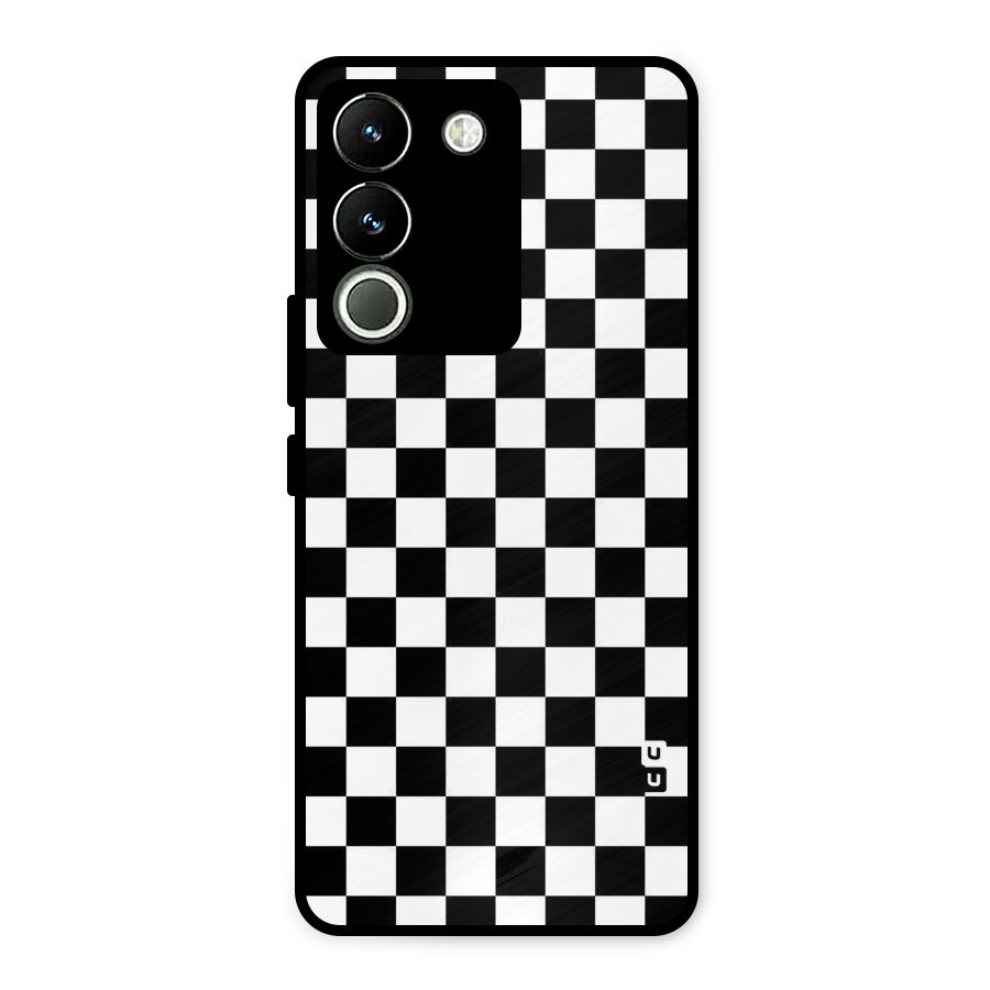 Checkerboard Metal Back Case for Vivo Y200