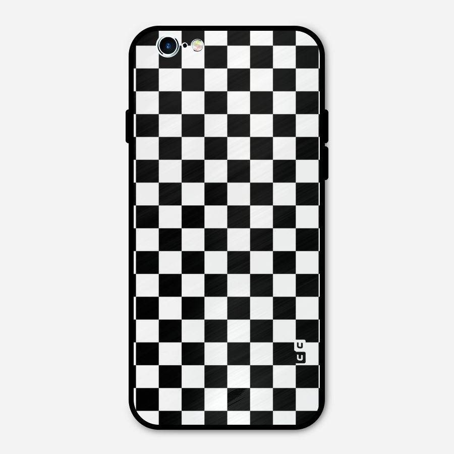 Checkerboard Metal Back Case for iPhone 6 6s