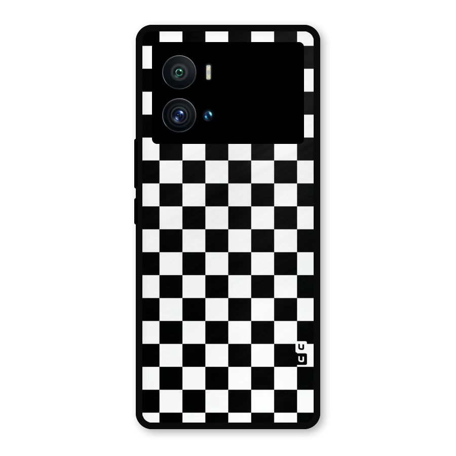 Checkerboard Metal Back Case for iQOO 9 Pro