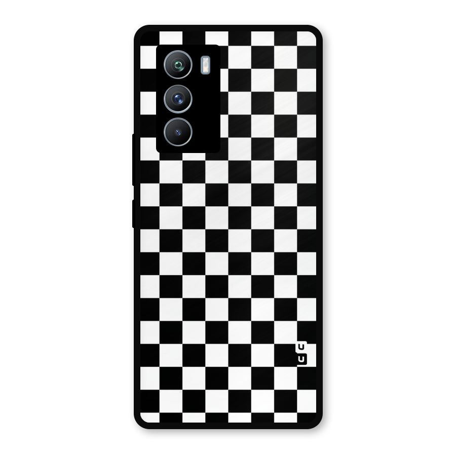 Checkerboard Metal Back Case for iQOO 9 SE