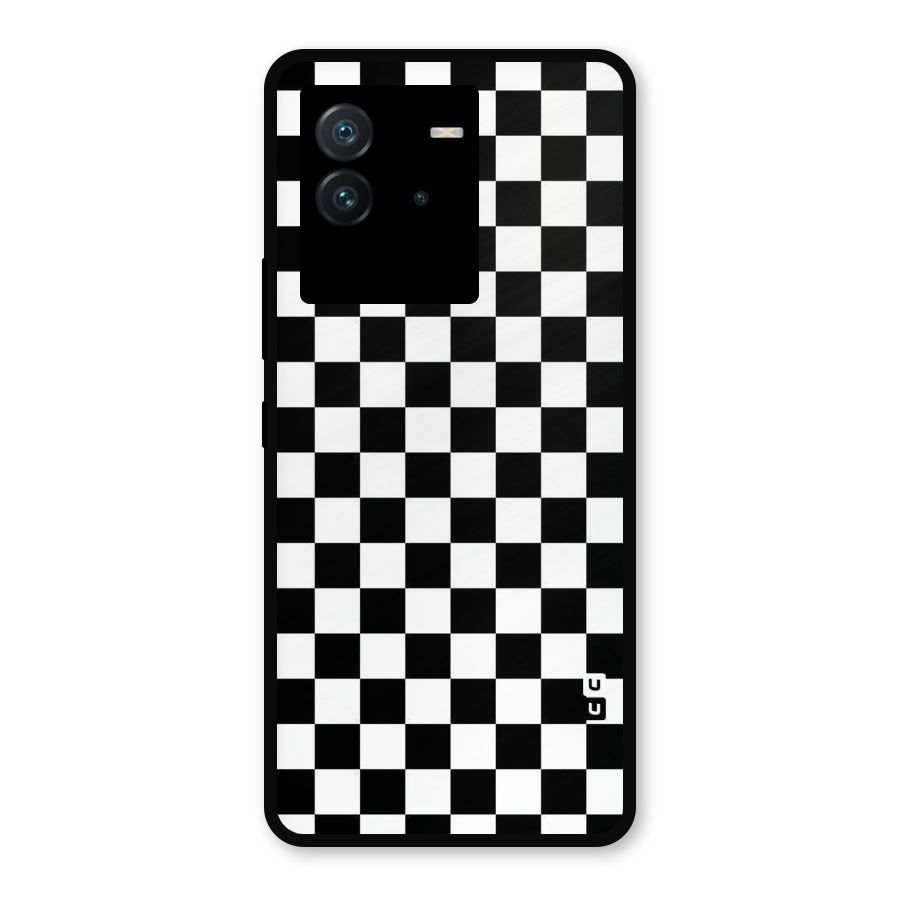 Checkerboard Metal Back Case for iQOO Neo 6 5G