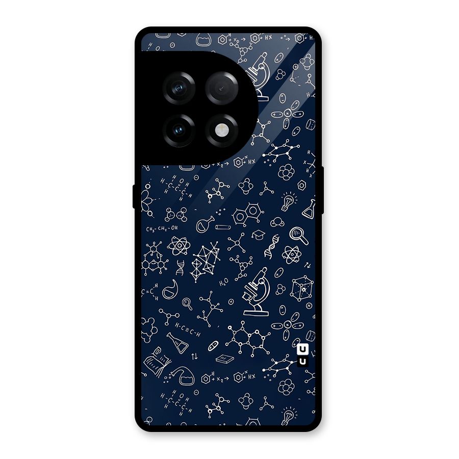 Chemistry Doodle Art Glass Back Case for OnePlus 11R