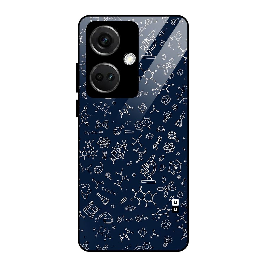 Chemistry Doodle Art Glass Back Case for OnePlus Nord CE 3 5G