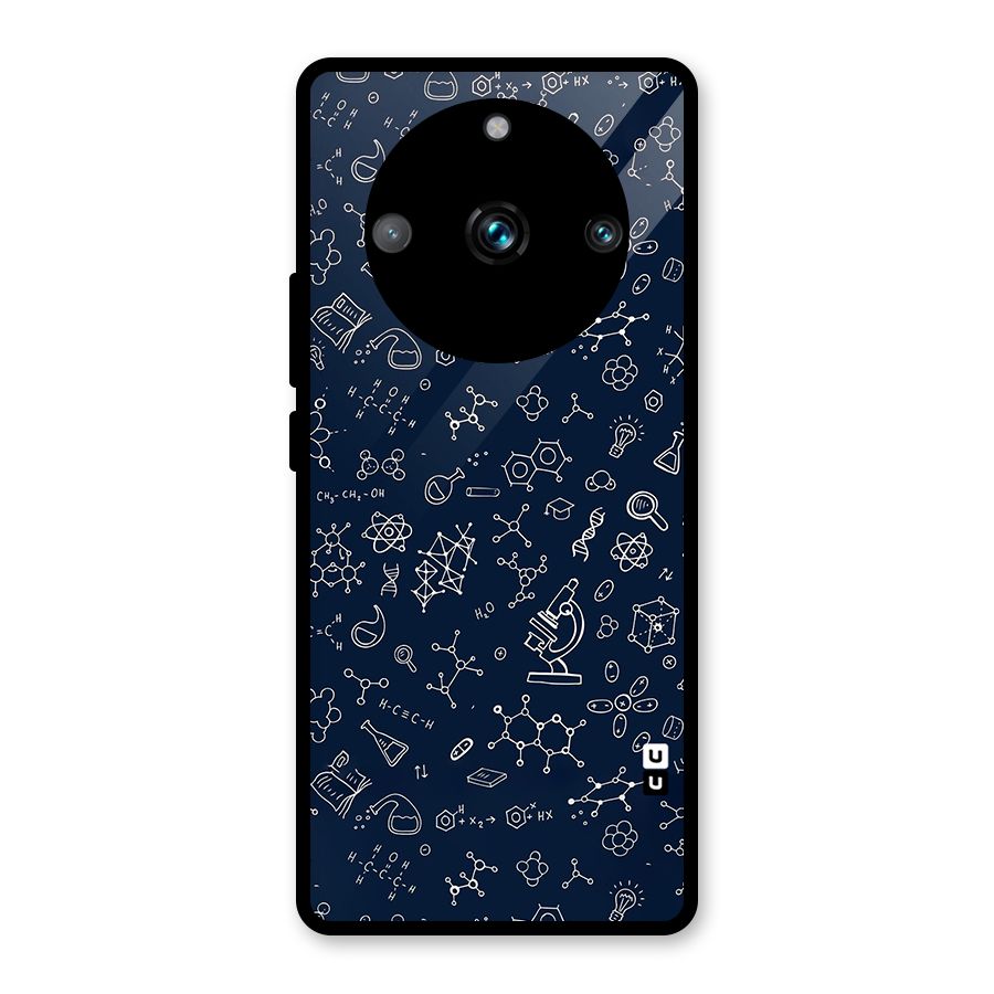 Chemistry Doodle Art Glass Back Case for Realme 11 Pro Plus