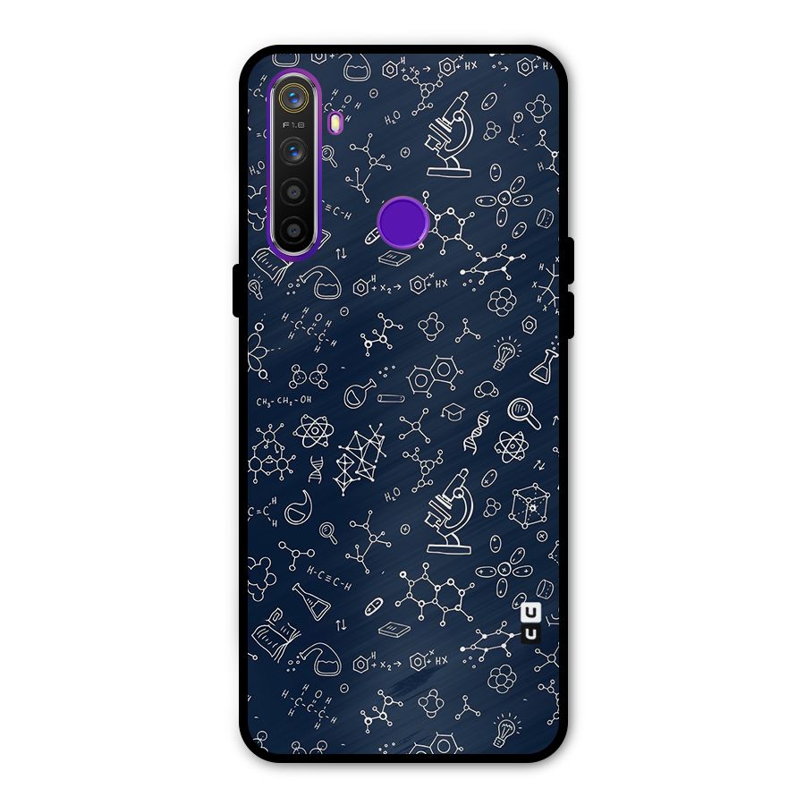 Chemistry Doodle Art Glass Back Case for Realme 5s