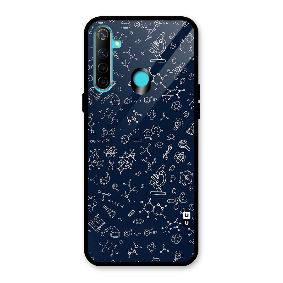Chemistry Doodle Art Glass Back Case for Realme Narzo 10