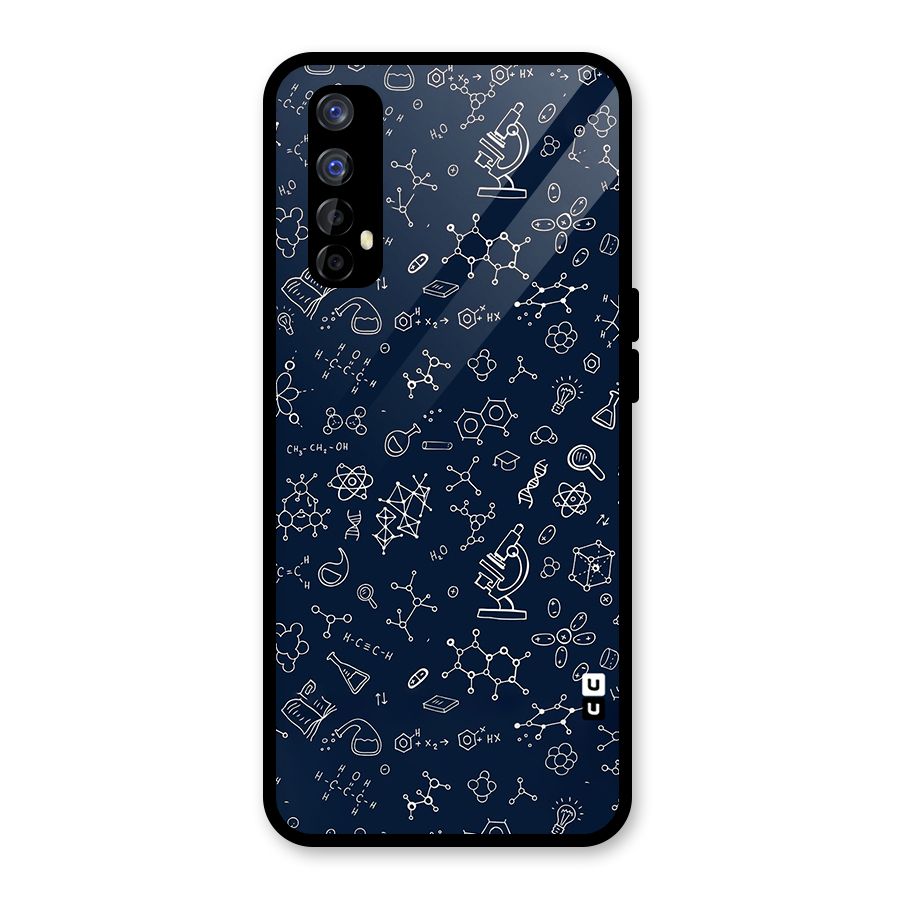 Chemistry Doodle Art Glass Back Case for Realme Narzo 20 Pro