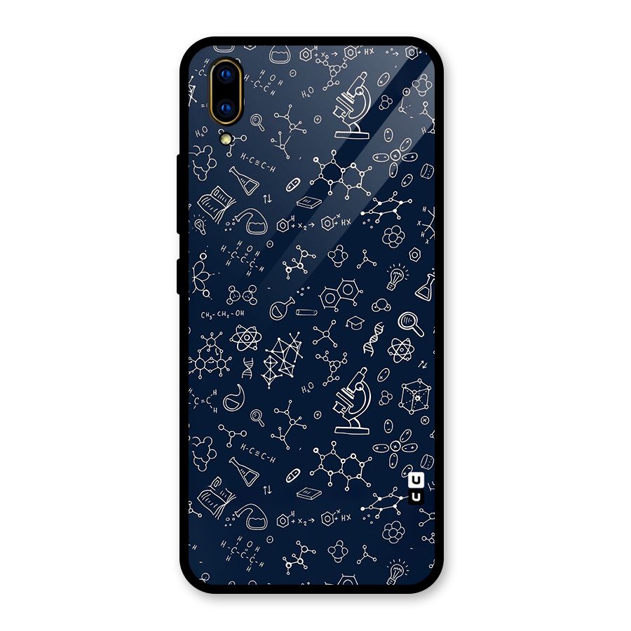 Chemistry Doodle Art Glass Back Case for Vivo V11 Pro