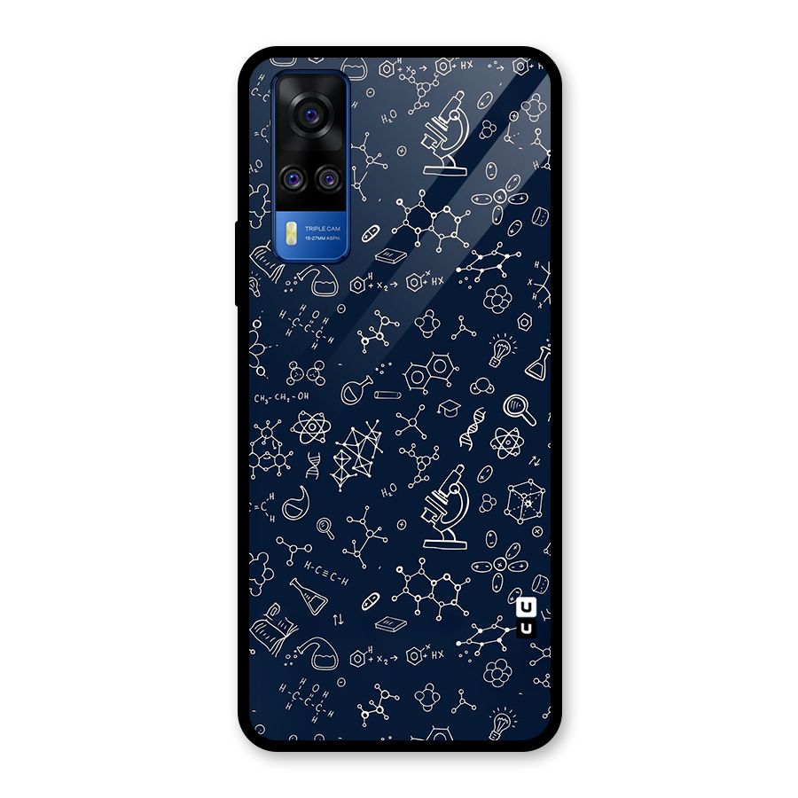 Chemistry Doodle Art Glass Back Case for Vivo Y31