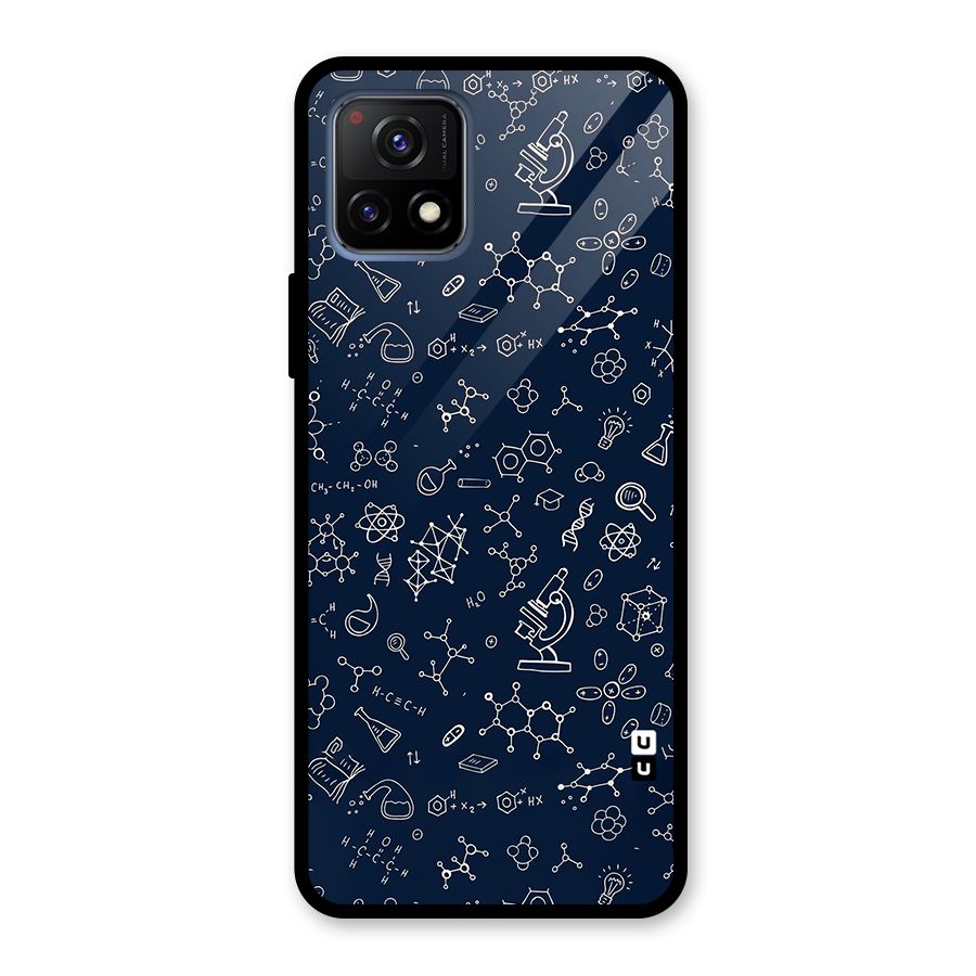 Chemistry Doodle Art Glass Back Case for Vivo Y72 5G