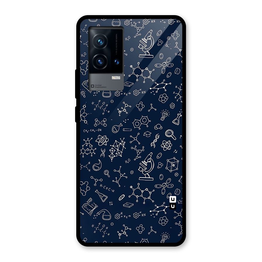 Chemistry Doodle Art Glass Back Case for iQOO 9 5G