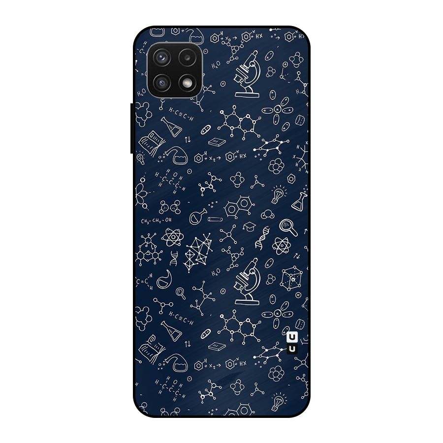 Chemistry Doodle Art Metal Back Case for Galaxy A22 5G