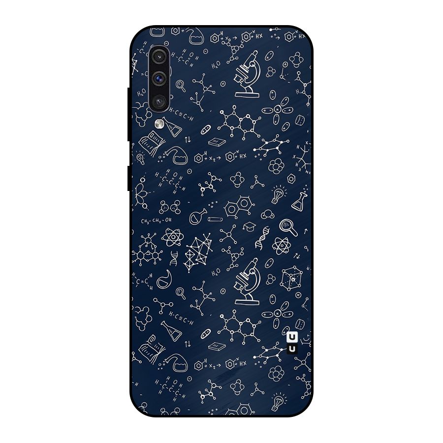 Chemistry Doodle Art Metal Back Case for Galaxy A30s