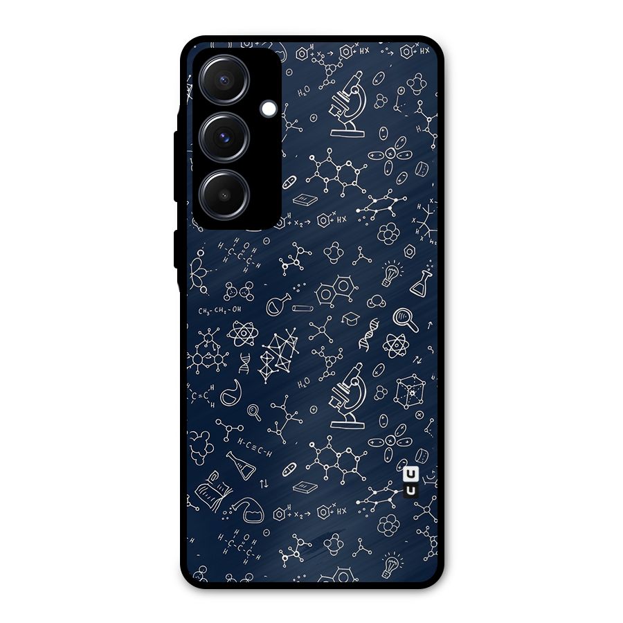 Chemistry Doodle Art Metal Back Case for Galaxy A55