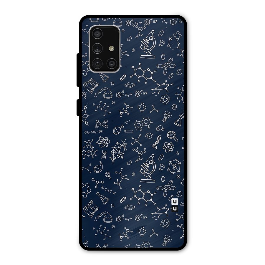 Chemistry Doodle Art Metal Back Case for Galaxy A71