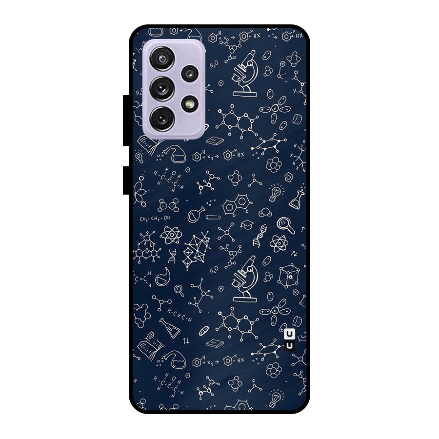 Chemistry Doodle Art Metal Back Case for Galaxy A72