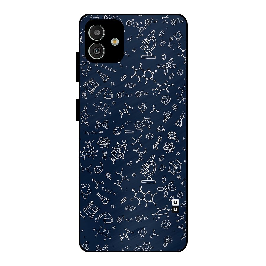 Chemistry Doodle Art Metal Back Case for Galaxy M13 5G