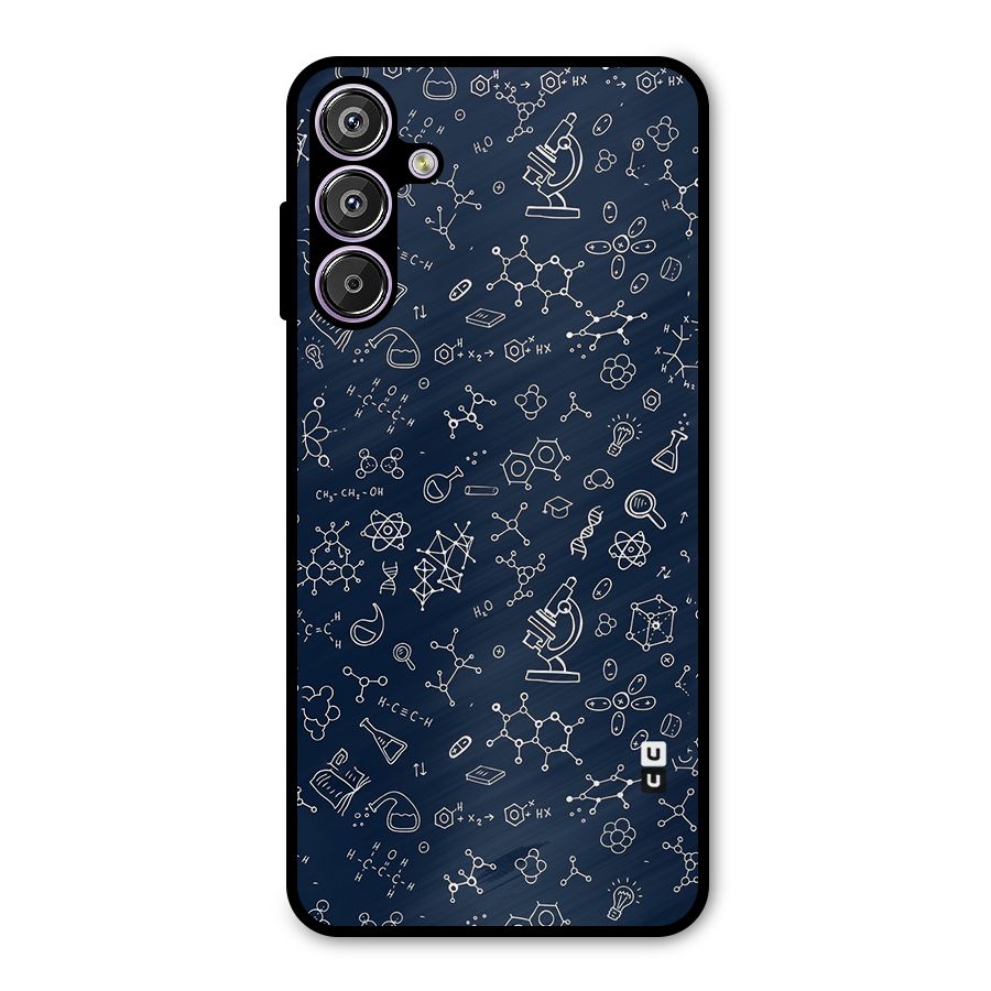 Chemistry Doodle Art Metal Back Case for Galaxy M15