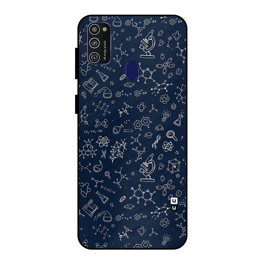 Chemistry Doodle Art Metal Back Case for Galaxy M30s