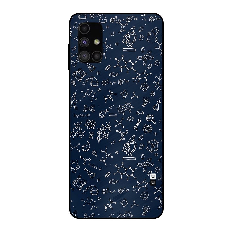 Chemistry Doodle Art Metal Back Case for Galaxy M51