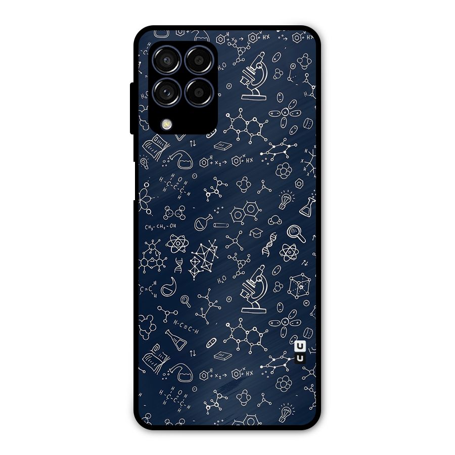 Chemistry Doodle Art Metal Back Case for Galaxy M53 5G
