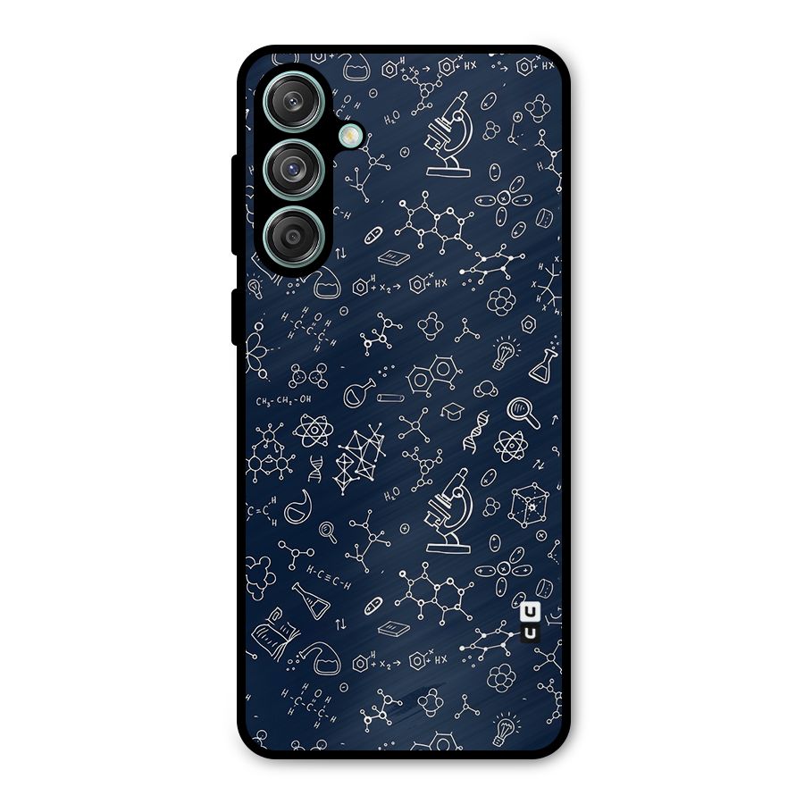 Chemistry Doodle Art Metal Back Case for Galaxy M55 5G