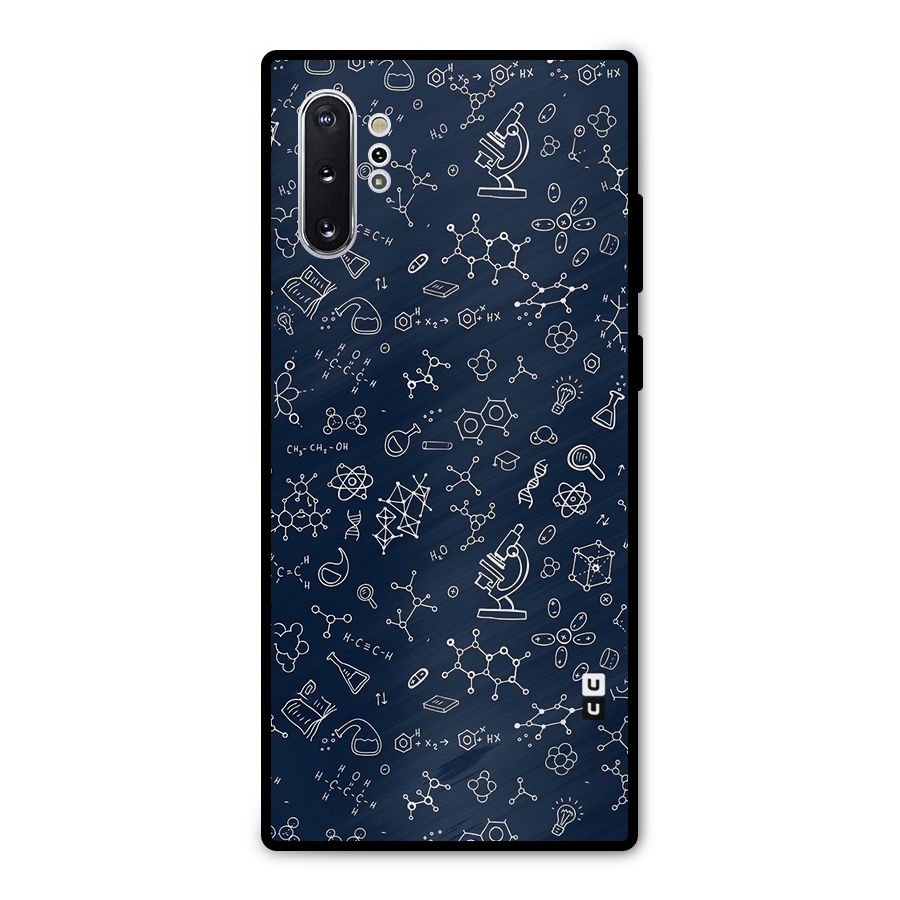 Chemistry Doodle Art Metal Back Case for Galaxy Note 10 Plus
