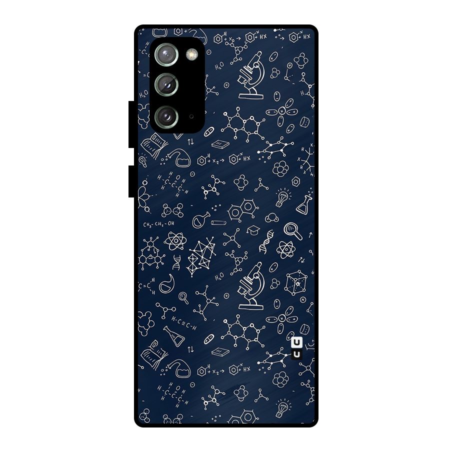 Chemistry Doodle Art Metal Back Case for Galaxy Note 20