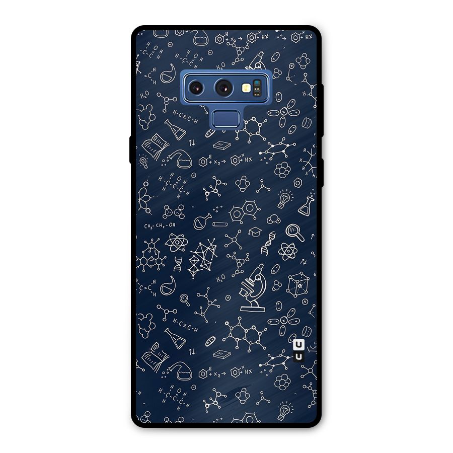 Chemistry Doodle Art Metal Back Case for Galaxy Note 9
