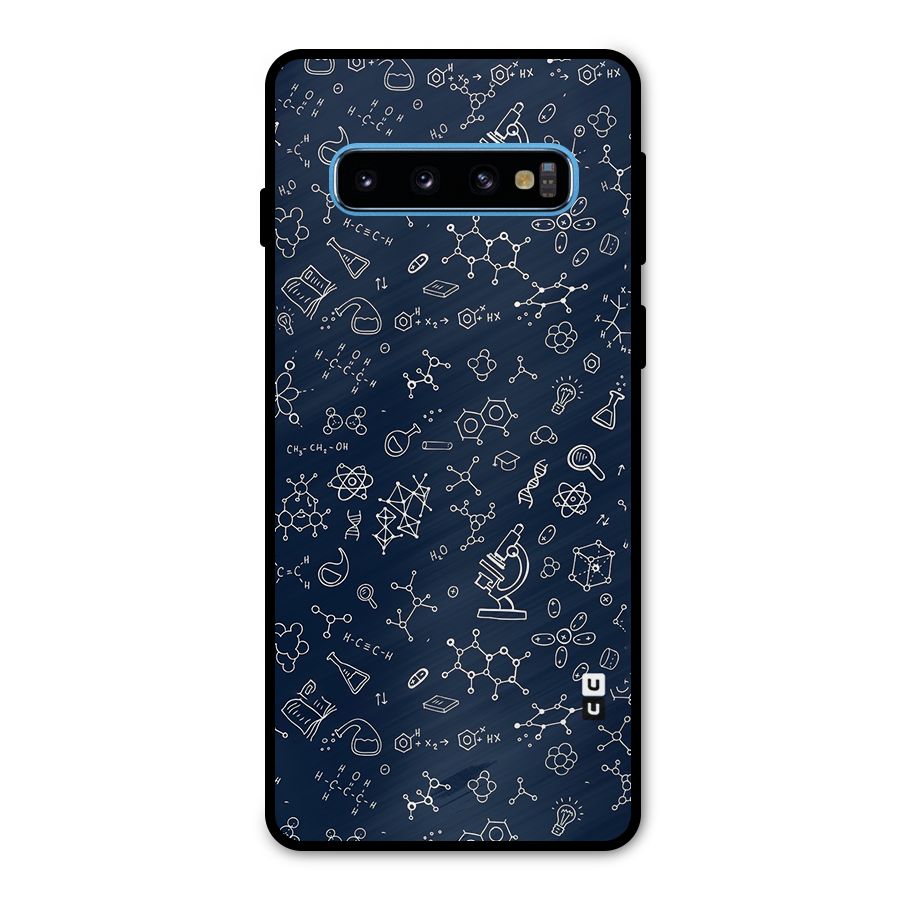 Chemistry Doodle Art Metal Back Case for Galaxy S10