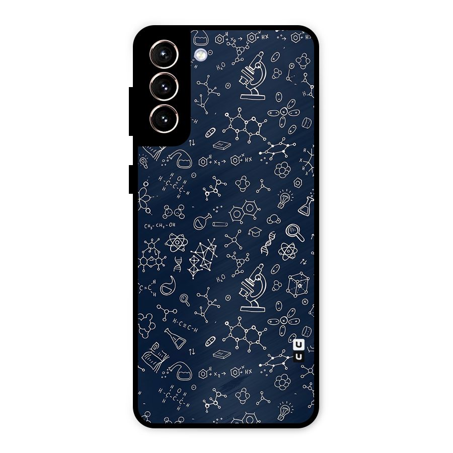 Chemistry Doodle Art Metal Back Case for Galaxy S21 Plus