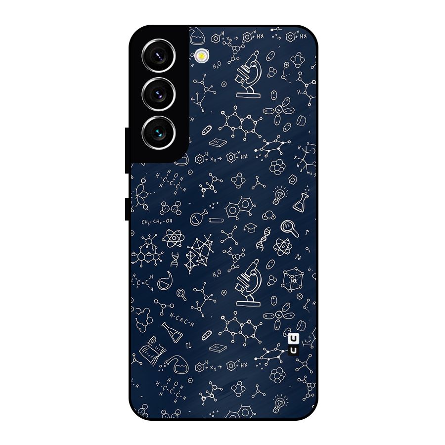 Chemistry Doodle Art Metal Back Case for Galaxy S22 5G