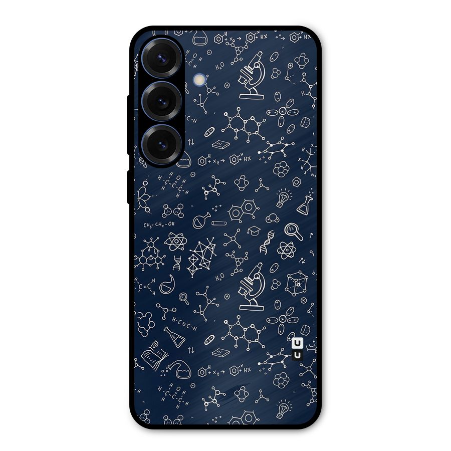 Chemistry Doodle Art Metal Back Case for Galaxy S25 Plus