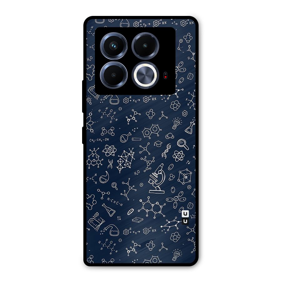 Chemistry Doodle Art Metal Back Case for Infinix Note 40 5G
